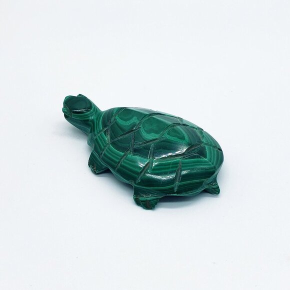 Handcarved Malachite Turtle - Picture 1 of 3